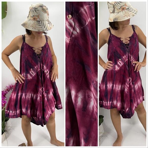 Beach Boho Romper Gypsy Overall Wide Leg The Kau wela Mini Romper Black & White - Picture 10 of 14